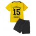 Cheap Borussia Dortmund Mats Hummels #15 Home Football Kit Children 2022-23 Short Sleeve (+ pants)